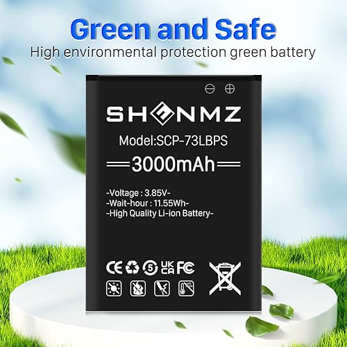 Miniatura 5 de SHENMZ Batería SCP-73LBPS, [3000mAh] Reemplazo de batería de 0 ciclos de gran capacidad para Kyocera DuraXV Extreme E4810 Verizon Flip Phone