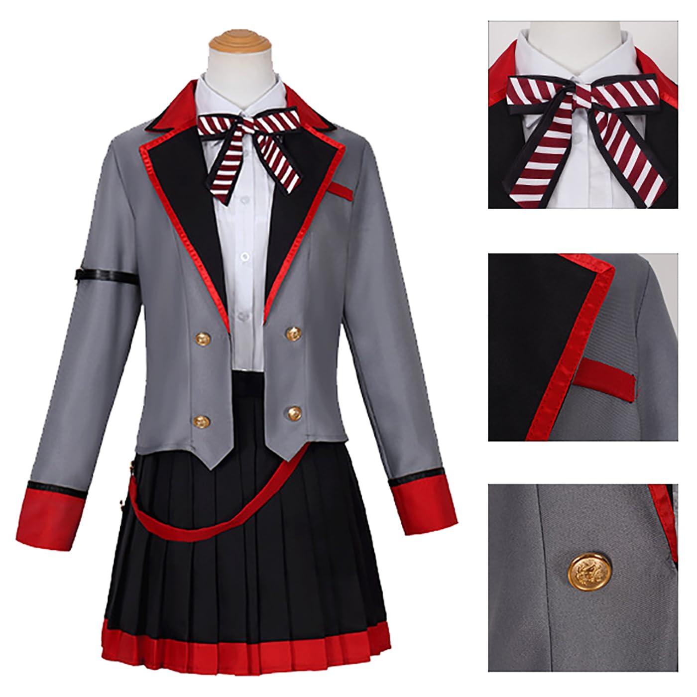 Project Sekai Cosplay Kostüm Hoshino Ichika/Tenma Saki/Mochizuki Honami/Hinomori Shiho Cosplay Verkleidung JK Uniform Halloween Karneval Party Bühnenauftritt Kostüm Erwachsene XS-3XL