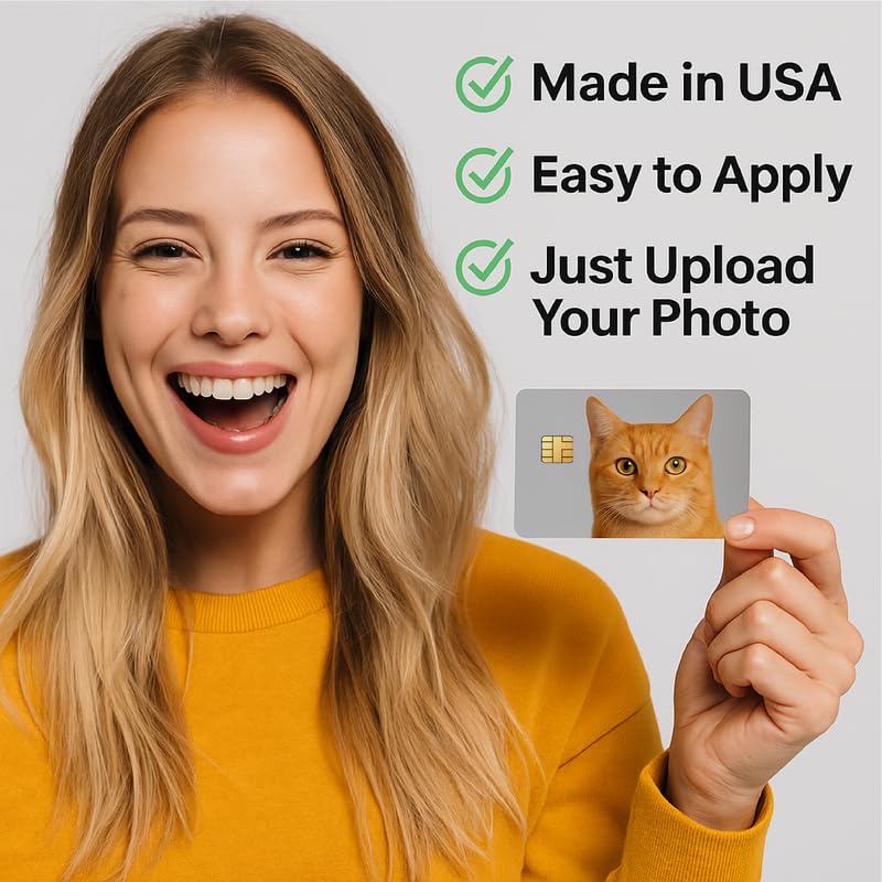 Custom Durable Credit Card Skin with Debit Card Skin - Waterproof Personalized Image Bank Wrap - Removable Stylish Credit Cards Sticker3