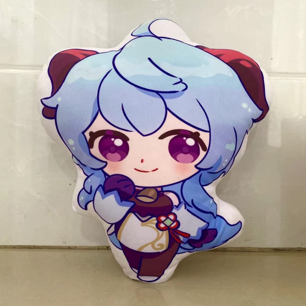 SSJTBEZX 45cm Genshin Impact Role Stuffed Plush Peripheral Pillow Doll Throw Pillow Christmas New Year Birthday for Kids Gifts Cosplay Game (Ganyu,45cm)