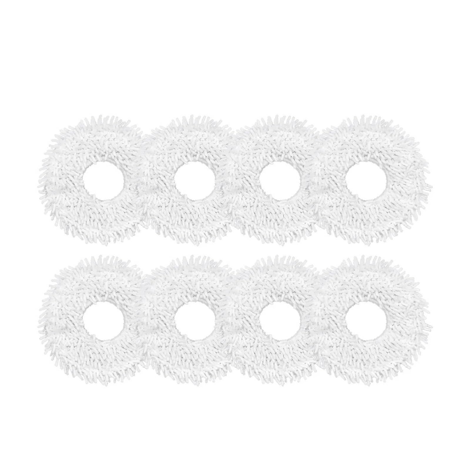 Pengchang Mop Pads Compatible With Eureka J15Pro Ultra /J12 Ultra Robot Vacuum Spare Parts Mopping Cloths Rag Accessories Replacements(White 8PCS)