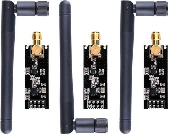 QooTec Ricetrasmettitore Wireless RF Communication Modulo Set de 3 2 4G 1100m NRF24L01PALNA SMA Antenna Arduino Compatibile EU041 QooTec Ricetrasmettitore Wireless RF Communication Modulo Set de 3 2 4G 1100m NRF24L01PALNA SMA Antenna Arduino Compatibile EU041