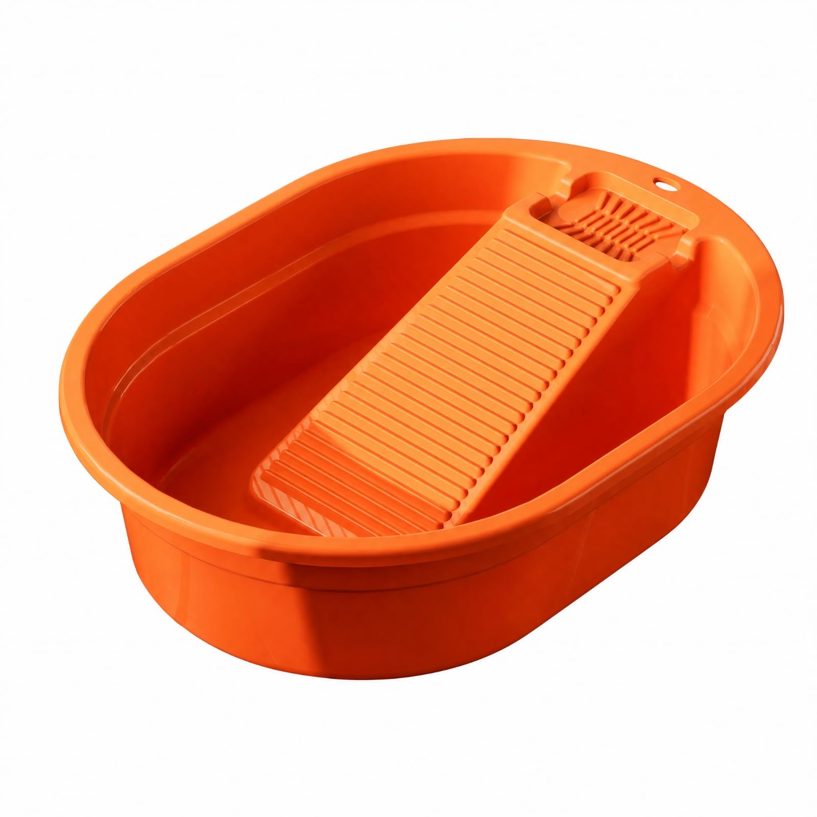 Palangana con Tabla Lavar Multiusos | con Tabla Lavar, Recipiente, para partamentos, Estudiantes, Naranja