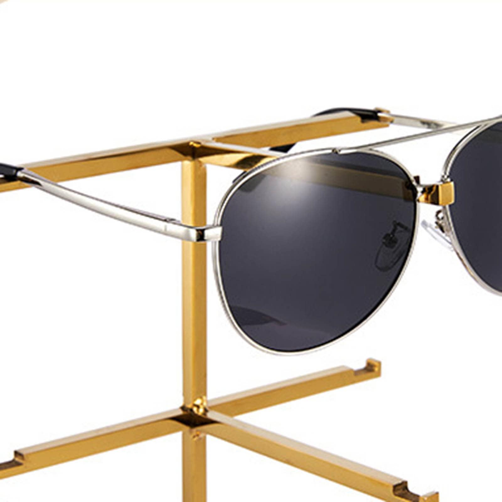 Estantes Colgantes para Gafas para Venta Al por Menor, Elegante Soporte De Exhibición De Gafas De Sol De Acero Inoxidable, Soporte De Mesa para Gafas Y Vitrina para Gafas,