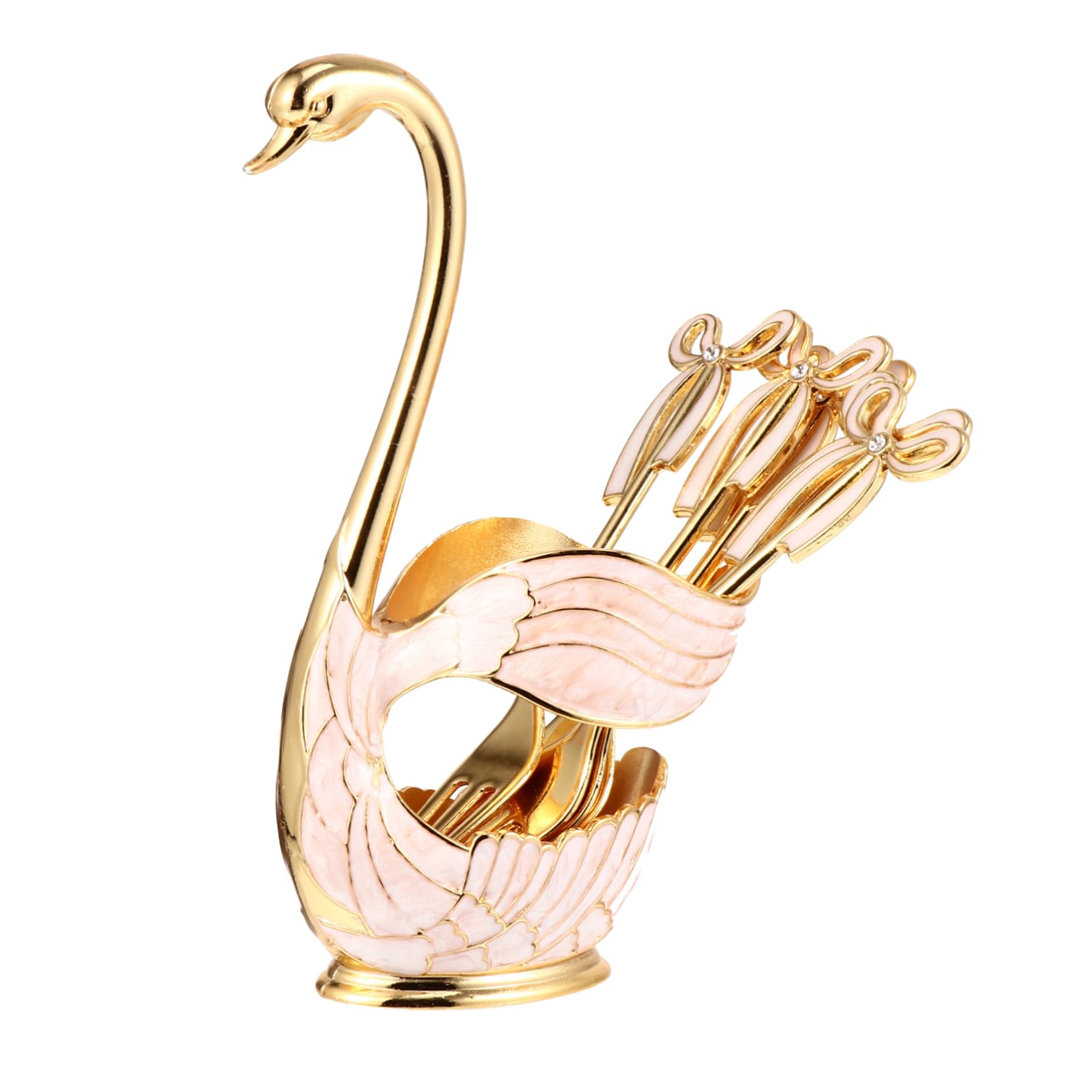 Wakauto 1 Set Chic Fruit Dessert Fork Forks for Cakes Appetizers Snacks for Parties Gatherings Elegant Tableware