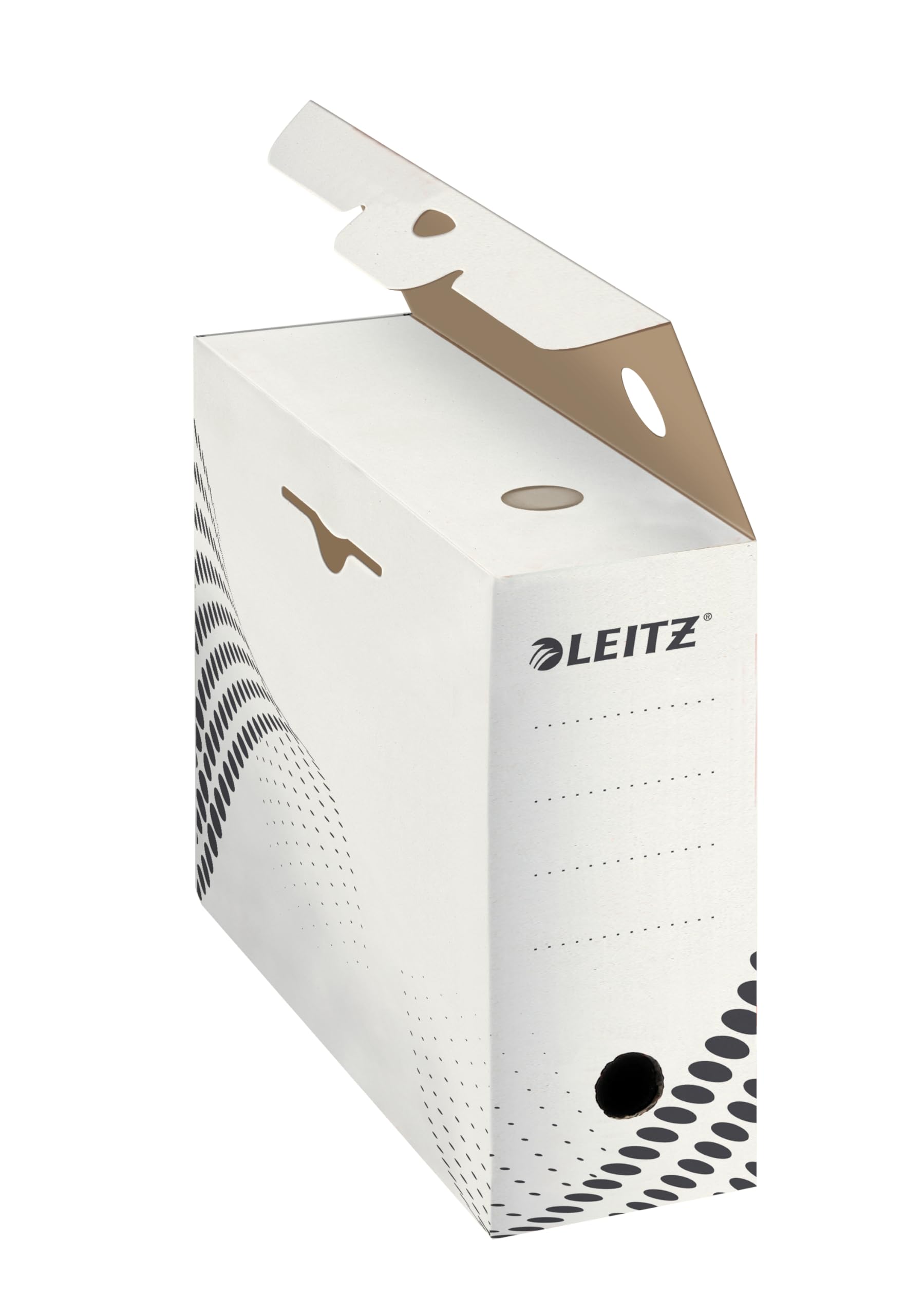 Esselte Leitz - Scatola per archivio easyboxx, 100 mm, in cartone ondulato, colore: Bianco