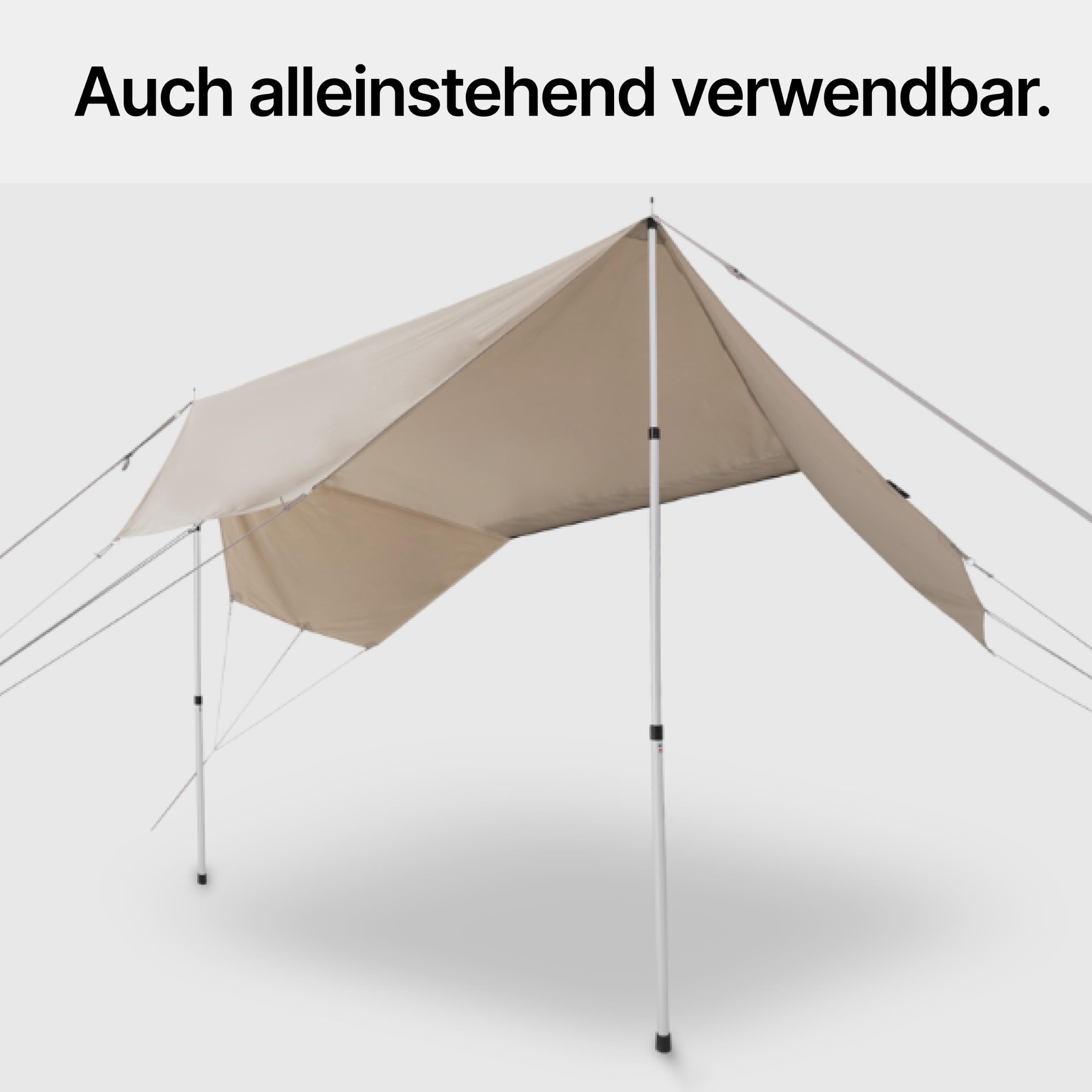 qeedo Motor Tarp TC Baumwoll-Sonnensegel für Bus und Auto mit Kederschiene und Saugnäpfen