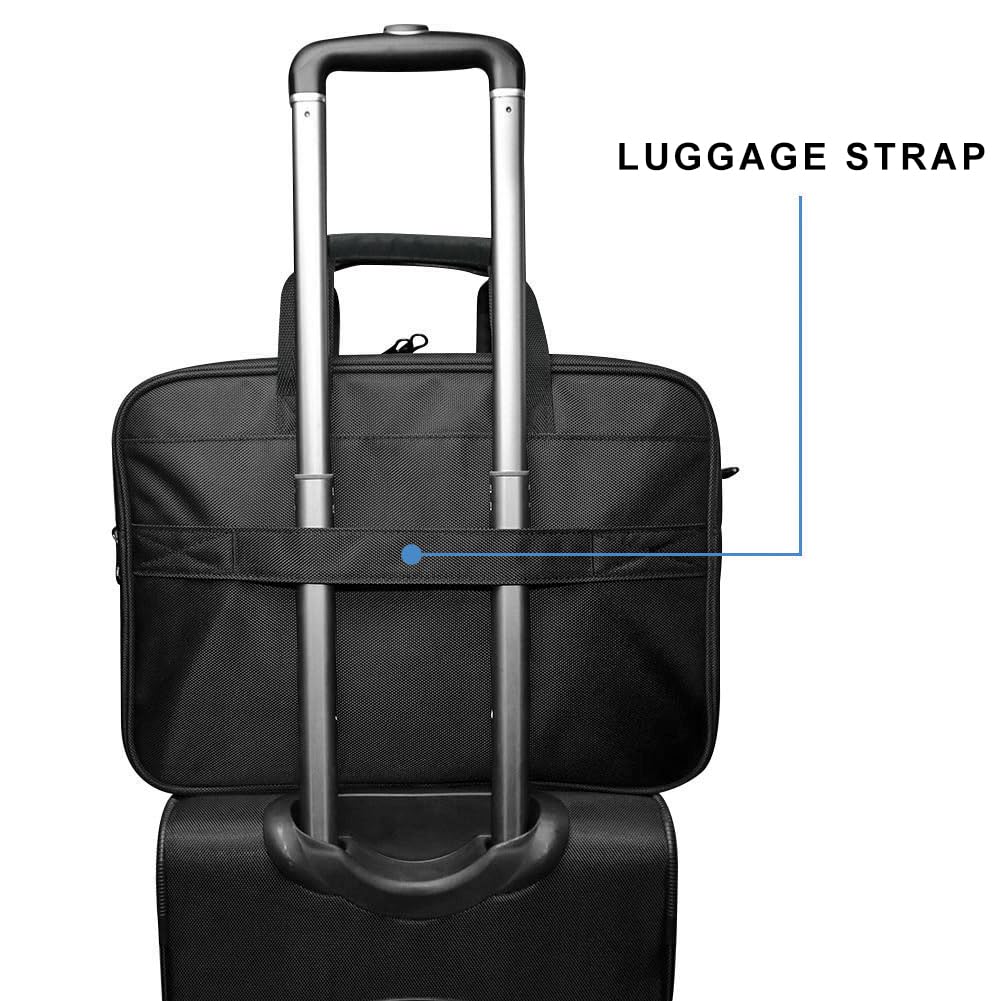KROSER 17.1" Sacoche pour Ordinateur Portable pour 15.6"-17" Porte-Documents pour Ordinateur Hydrofuge Extensible Sac d'affaires Sac à Bandoulière pour École/Voyage/Femmes/Hommes Laptop Bag
