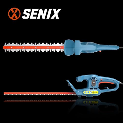 Miniatura 7 de SENIX HTE3.8-L 120V 3.8 Amp 21 pulgadas - Cortasetos eléctrico con cable, herramienta de jardín para recortar arbustos, arbustos y más, cuchillas de