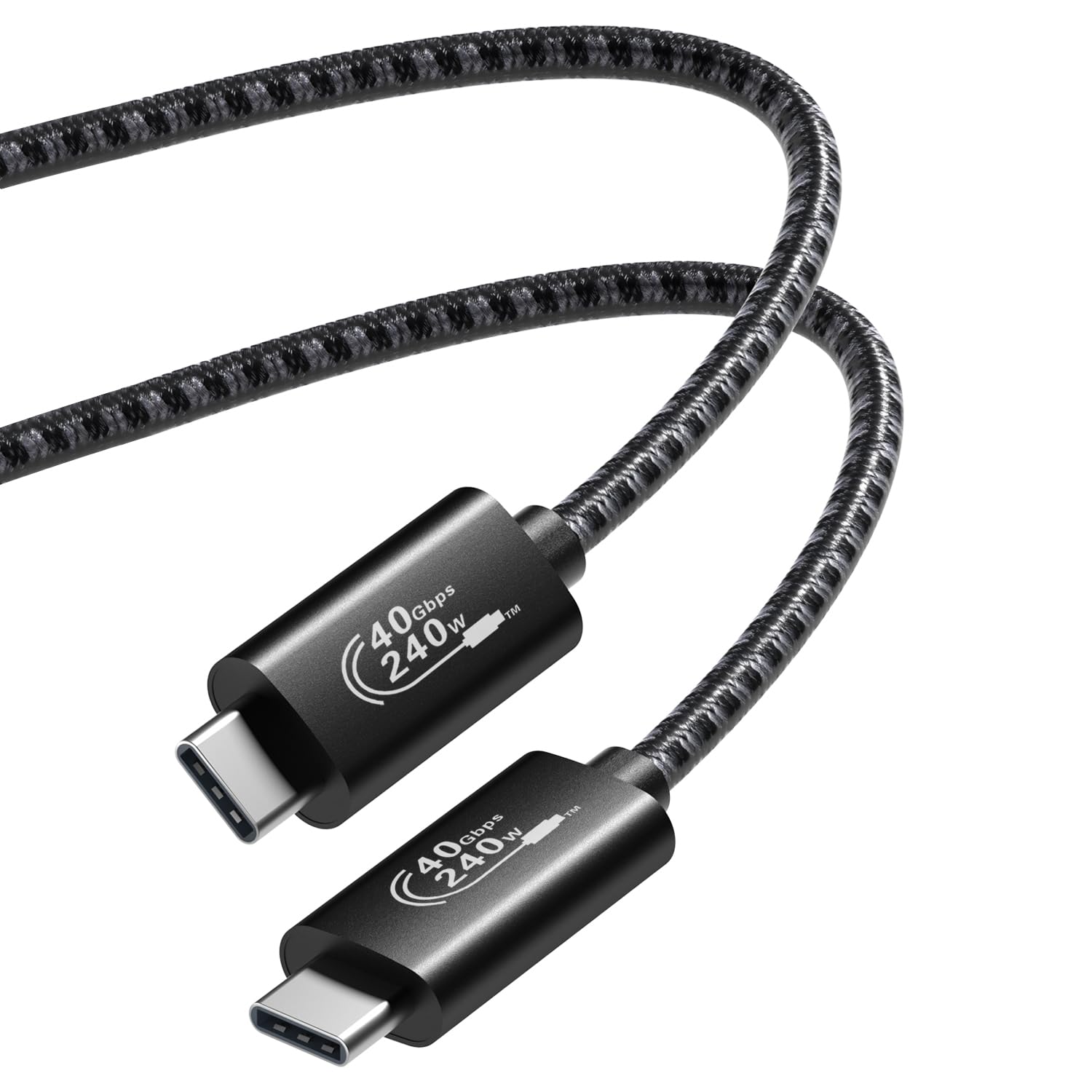 Besgoods USB 4 Cable, 240W Fast Charging Cord 40Gbps Data Transfer 8K 4K USB C Video Cord Compatible with Thunderbolt 4 3 MacBook Pro M2 iPad iPhone 15 External SSD Game Drive eGPU Docking Hub, 3.3ft