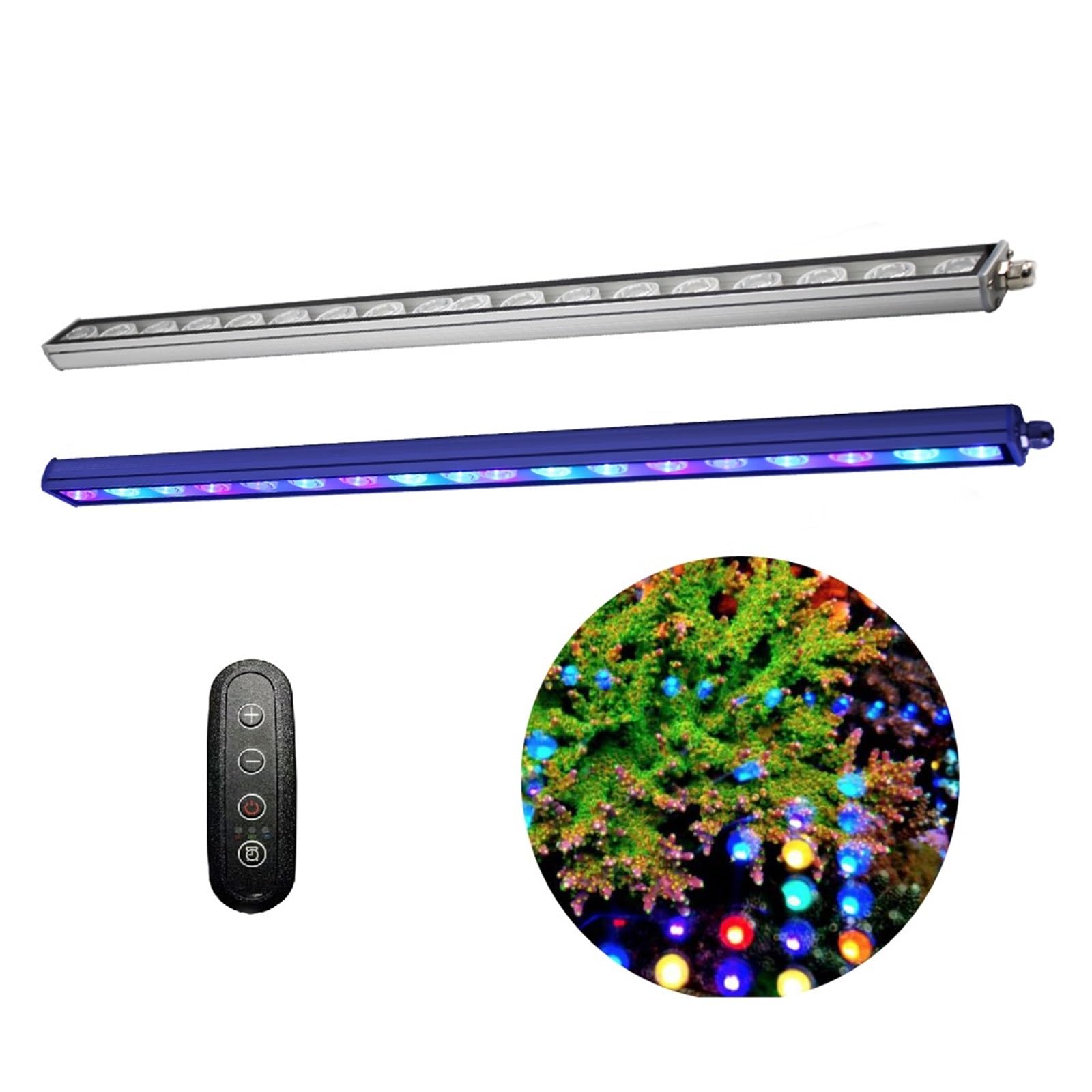 Lampa Akwariowa, Taśma led do akwarium 54W/81W światło rafy 55cm 85cm długość światło koralowe zaprojektowane niebieskie 450nm stosunek kolorów UV do akwarium z rafą koralową(55cm Blue UV)