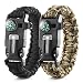 X-Plore Gear Emergency Paracord Bracelets | Set of 2| The Ultimate Tactical Survival Gear| Flint Fire Starter, Whistle, Compass & Scraper | Best Wilderness Survival-Kit - Camo(R)/Black(R)