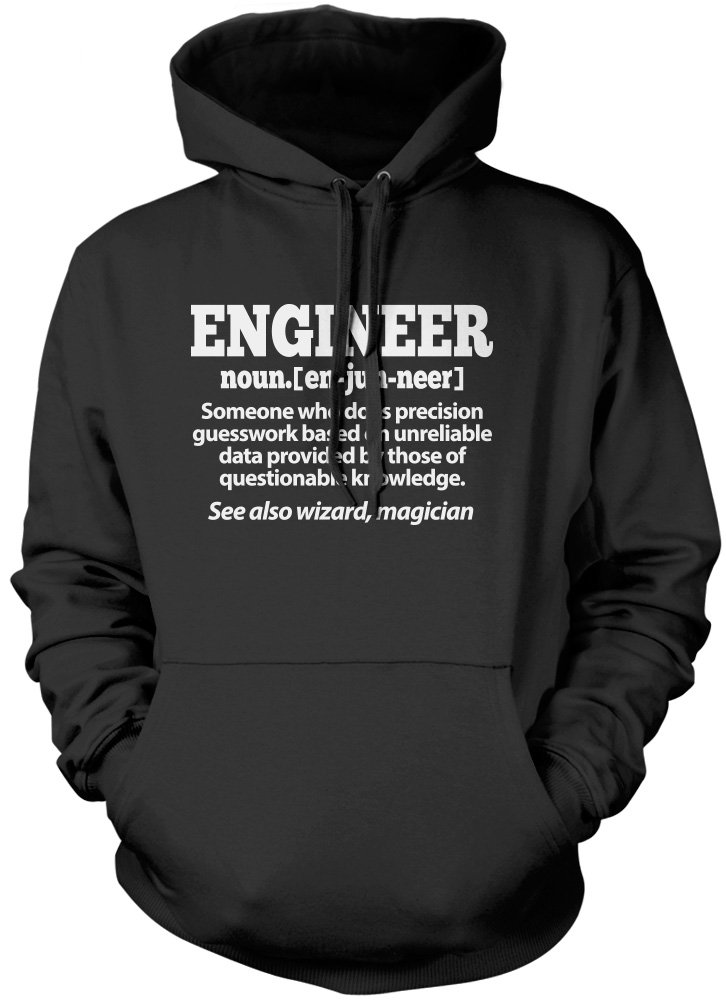 Hotscamp Boys Black Engineer Unisex Hoodie - Large