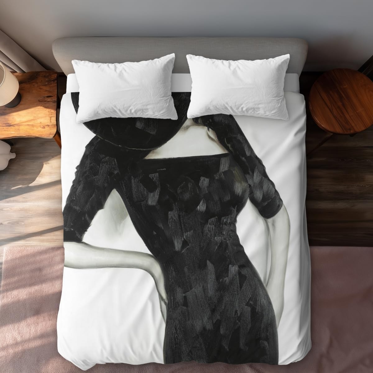 Begin Home Decor C1DCQSW0IBH1XX Beautiful Classic Woman Queen Size Duvet Cover - Elegant Bedroom Decor