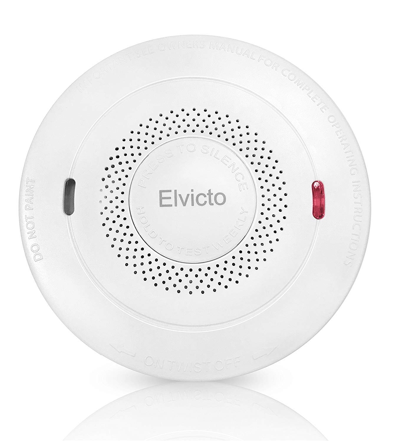 Elvicto Smoke Combination Photoelectric Smoke&Carbon Monoxide Detector 10 Year Battery Operated