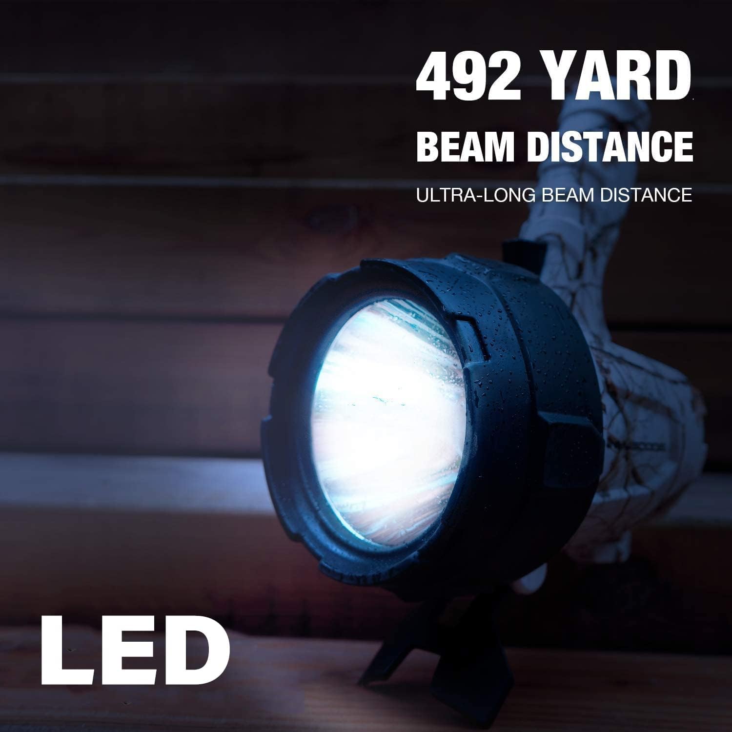 GOODSMANN Realtree® AP-Snow Rechargeable Handheld Spotlight 750 Lumen LED Handheld Spotlight with 12-Volt AC DC Charger 9924-2704-02