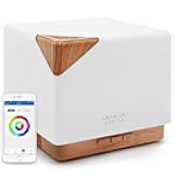 ASAKUKI Smart WiFi Essential Oil Aromatherapy Diffuser, Easy Connect with Alexa and Google Home Phone App Voice Control 700 ml Ultrasonic Diffuser, Create Schedules 7 LED Colors Humidifier