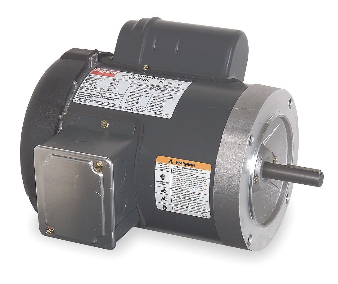 Dayton 6K831 Motor, 3/4 hp, 56C, Degrees_Fahrenheit, to Volts, Amps, (
