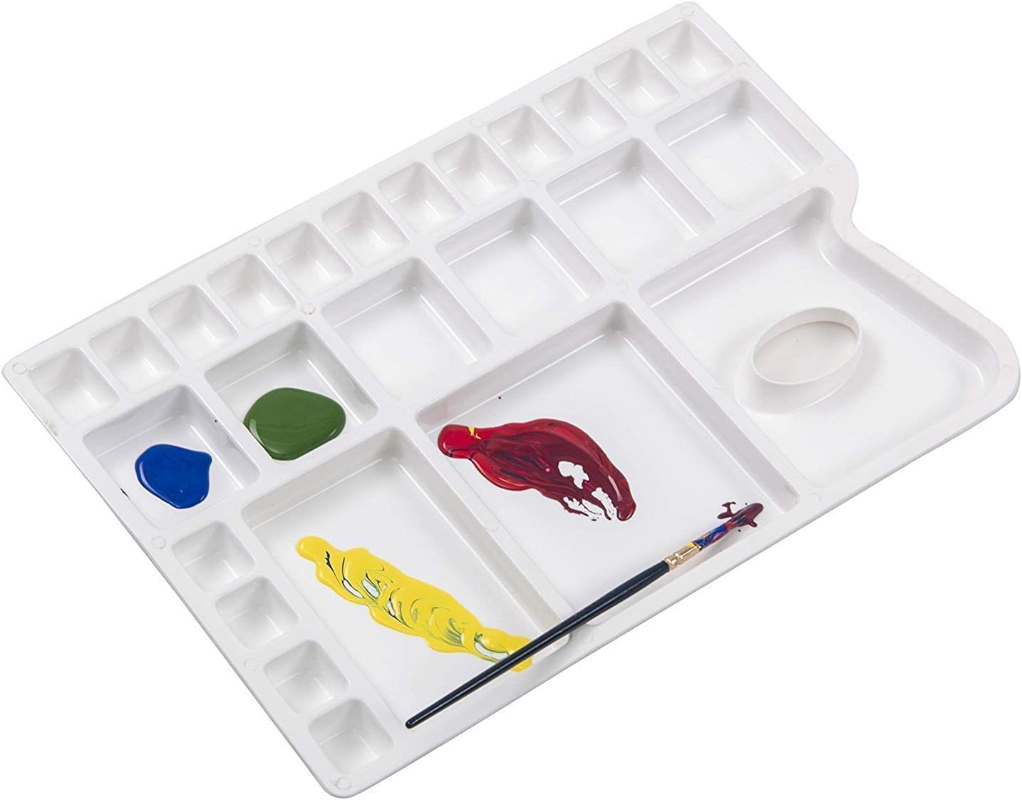 Palette De Peinture Acrylique, Palette De Mélange De 3 Pièces Avec 6