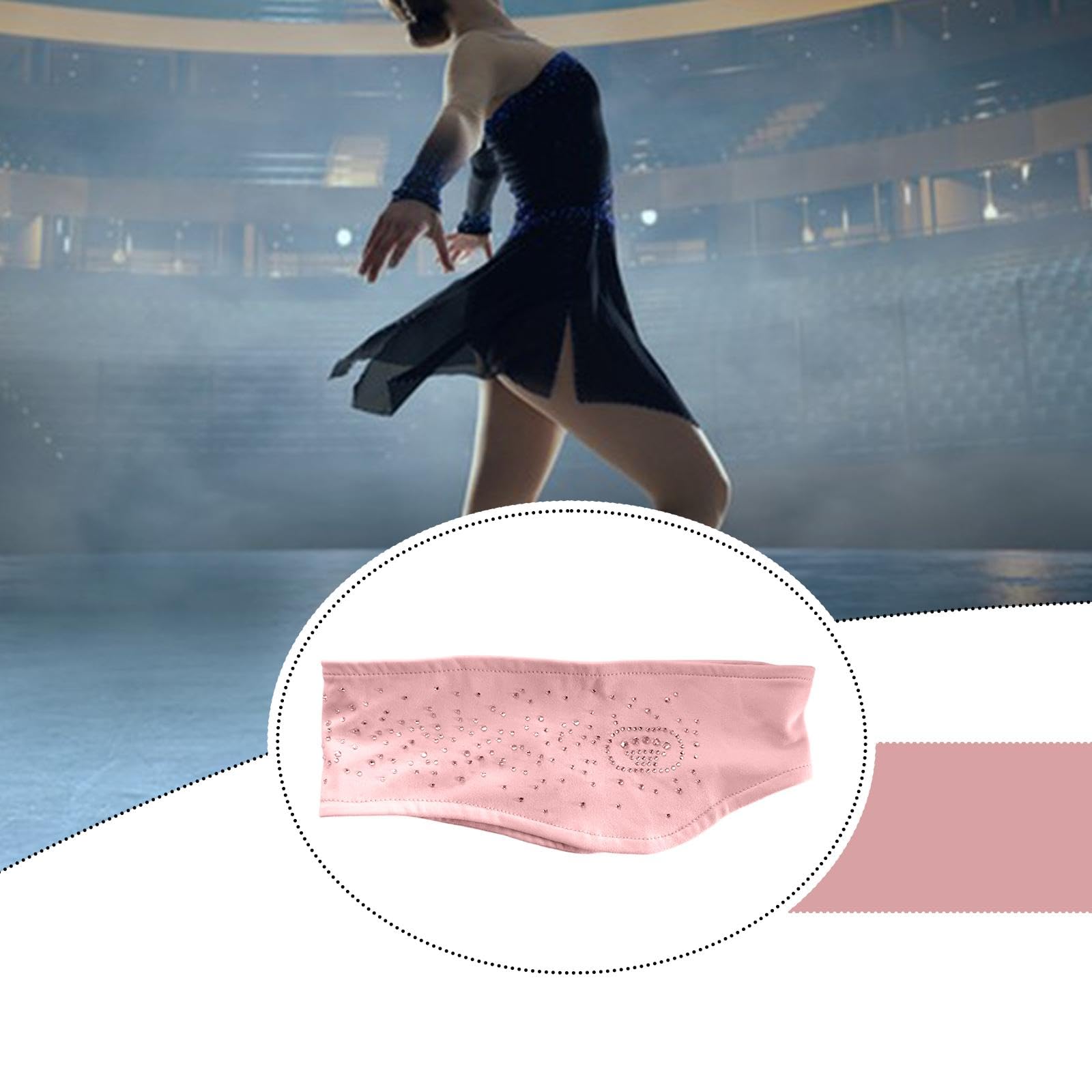 Fenteer Diadema para patinaje artístico, banda para el cabello, de entrenamiento que absorbe el sudor para el gimnasio, entrenamiento de fútbol