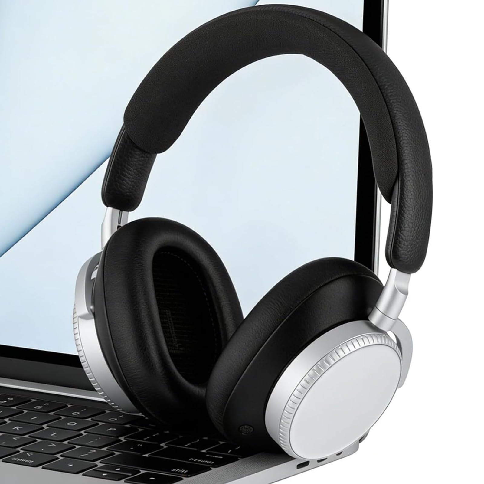 1 par de almohadillas de piel de oveja para orejas de espuma viscoelástica para auriculares H100