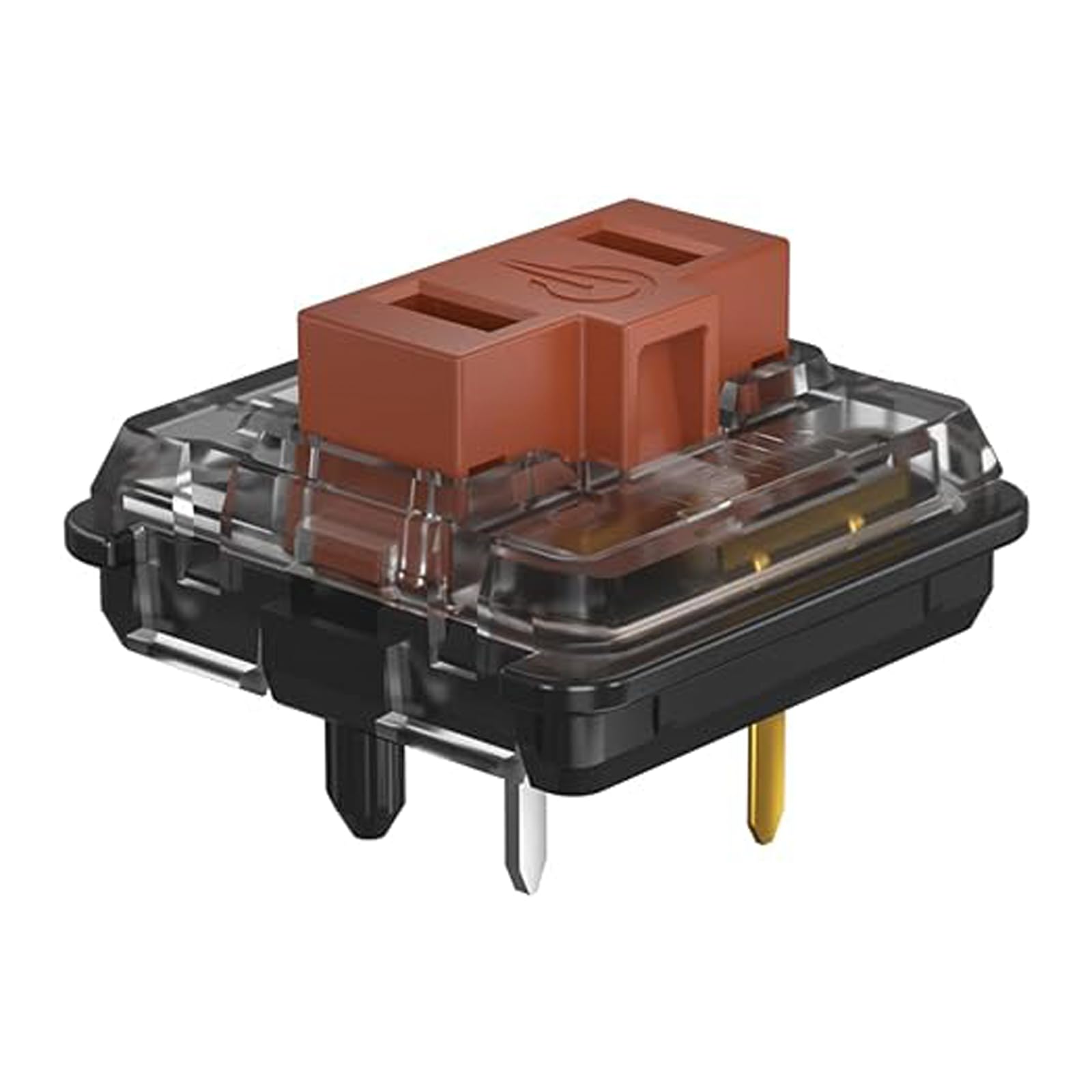Zjmehty Kailh 1350 - Interruptores mecánicos de bajo perfil para teclado, interruptor táctil RGB/SMD (72 unidades, marrón chocolate)