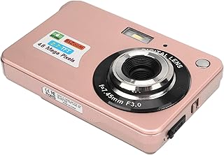 Câmera digital, antivibração, LCD 4K, câmera de vlogging de 2,7 polegadas, luz de preenchimento embutida para fotografia(Cor de rosa)