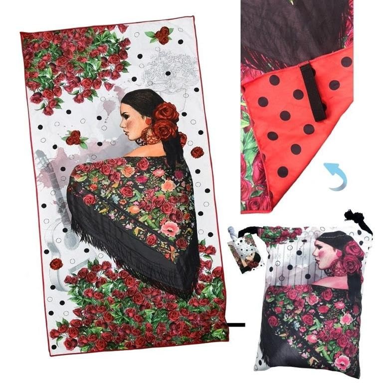 Serviette en microfibre flamant rose anti-sable et compacte pour simplifier vos vacances