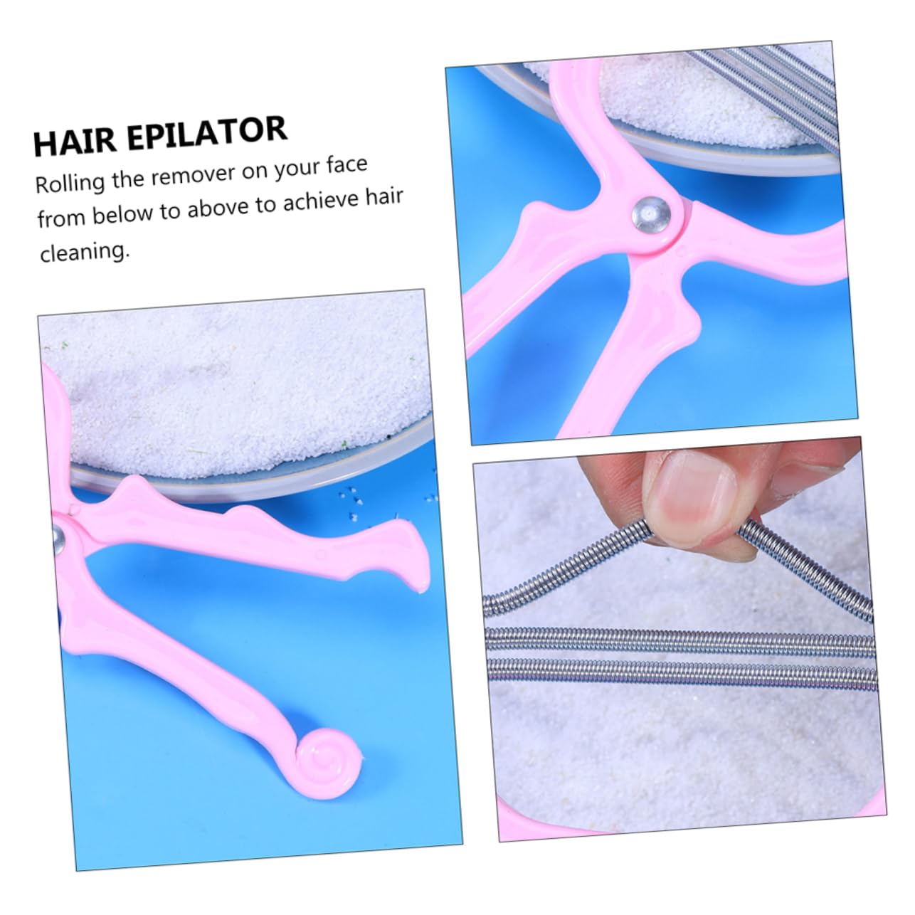 SOESFOUFU Facial Hair Threader Set 2 Pcs Manual Face Hair Remover Comfortable Non-Slip Grip