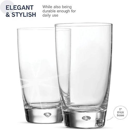 Miniatura 4 de Bormioli Rocco Luna - Juego de vasos de doble estilo antiguo transparente 4 unidades