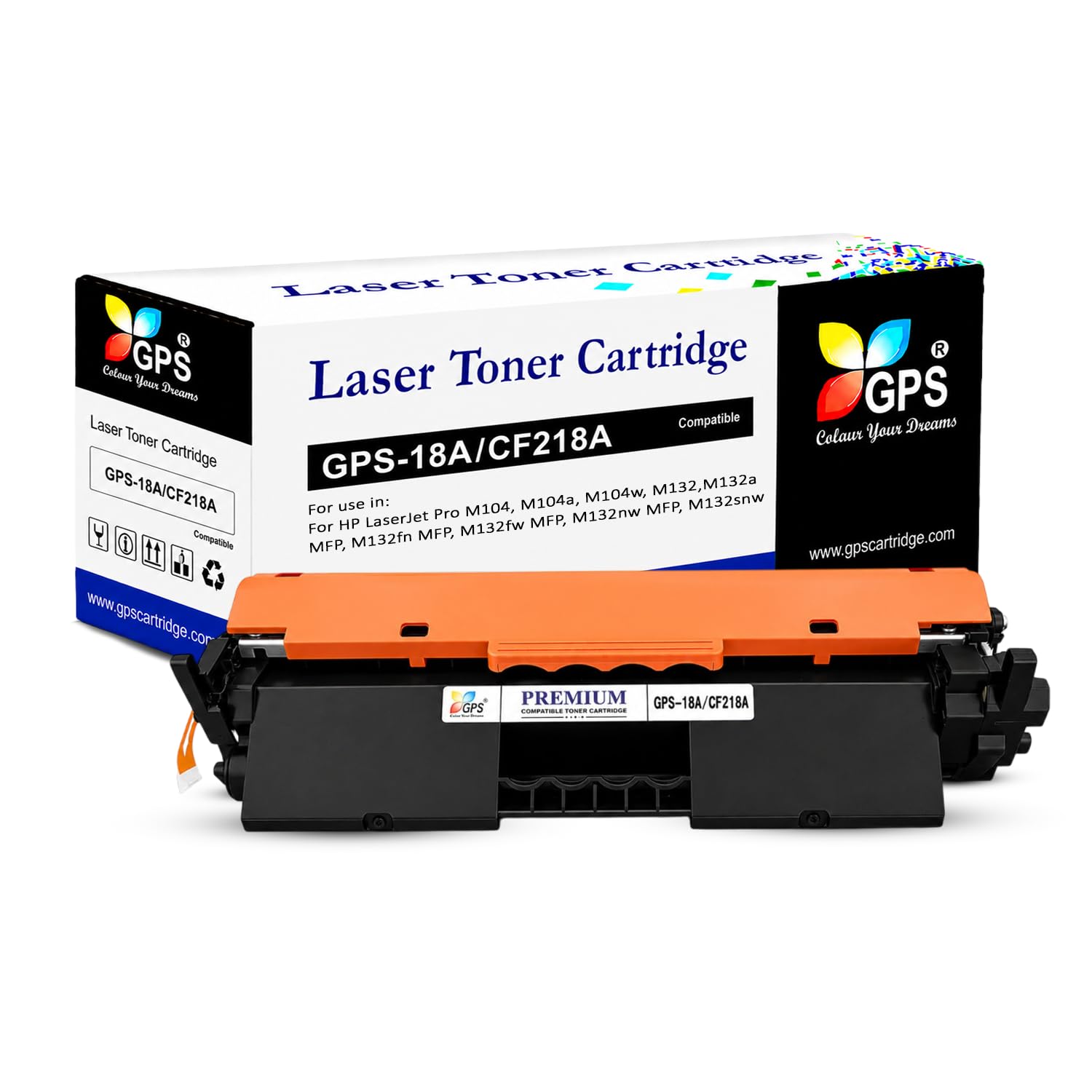 GPS Colour Your Dreams 18A, CF218A Toner Cartridge for HP Laserjet Pro M104, M104a, M104w, M132, M132a, M132fn, M132fw, M132nw, M132snw with chip-image-3