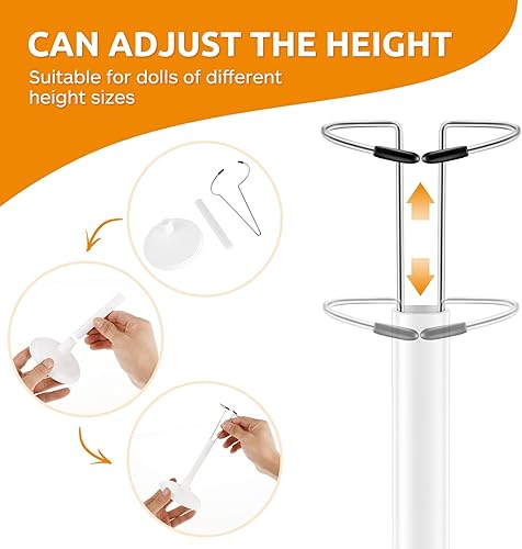 Miniatura 5 de Gadpiparty 2Pcs Doll Support Stand Holder Portable Figures Doll Bear Toy Adjustable Organizer Display Rack Bracket Holder Frame Rack s Accessories