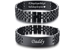 Personalized Stainless Steel Link Bracelet for Men
