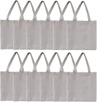 12 Sacolas Ecológicas - Algodão Cru (Ecobag) 35x45cm Alça Translaçado 70cm (largura X Altura)