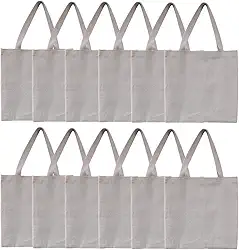 12 Sacolas Ecológicas - Algodão Cru (Ecobag) 35x45cm Alça Translaçado 70cm (largura X Altura)