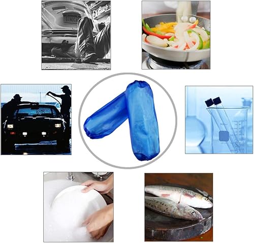 Miniatura 7 de Fundas impermeables para brazos, protector de sobremangas para cocinar, fundas de brazo a prueba de aceite, funda de carnicero de PVC para lavar