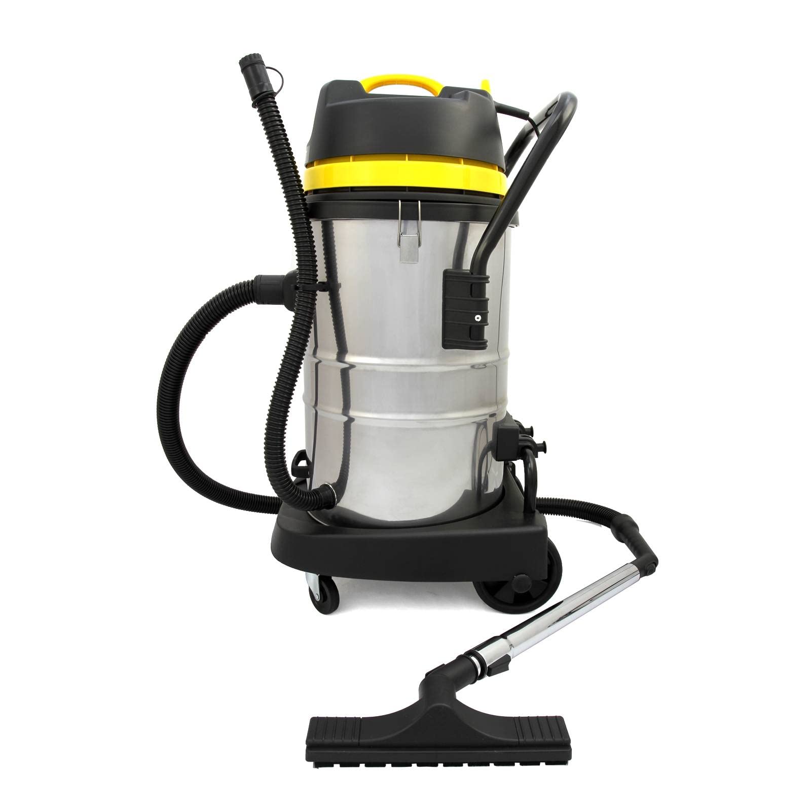 MAXBLAST - Aspirapolvere Industriale 60 L Serbatoio 50 Litri Secco e Umido Senza Sacco o Con Sacco Opzione per Aspirazione Solidi e Liquidi Filtro HEPA Capacità 60L