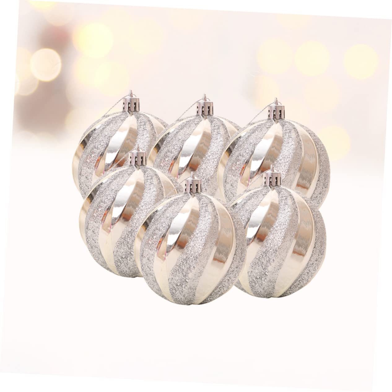 Housoutil 3 Sets Luxus Weihnachtsbaum Hängeset Glitzerkugeln Silber Ornamente Für Wohnkultur 12 Stück * 3