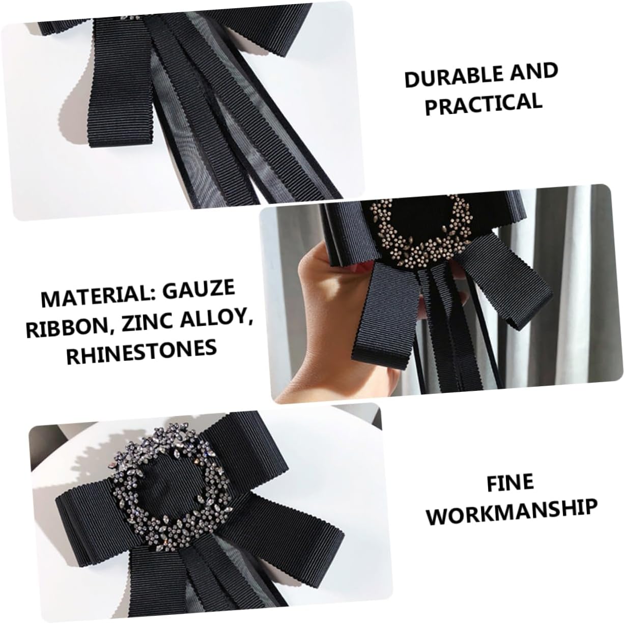 2 Pcs Bow Tie The Flowers Miss Ribbon Flower Collar Stitch