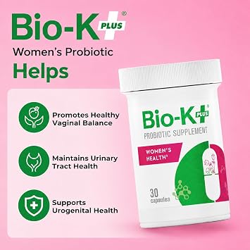 Bio-K+ Women's Health Probiotic, Vaginal & Urinary Support, Vegan, 30 Caps