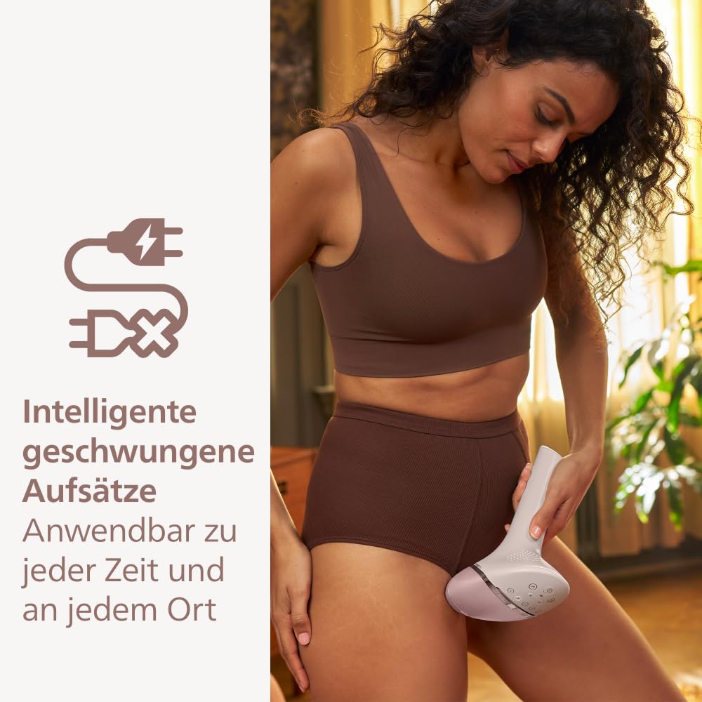 Philips Lumea IPL 9900 Series Haarentfernungsgerät BRI953/02 inkl. Lady Shaver BRL149/00 – Alternative zur Laserhaarentfernung – 3 Aufsätze für Körper, Gesicht & Präzisionsbereiche – kabellos