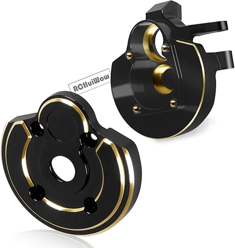 Miniatura 5 de RCHuiWow Cubiertas de portal RC actualizaciones parte para Axial Capra UTBSCX10 III, cubiertas interiores de latón para portal delantero nudillos de