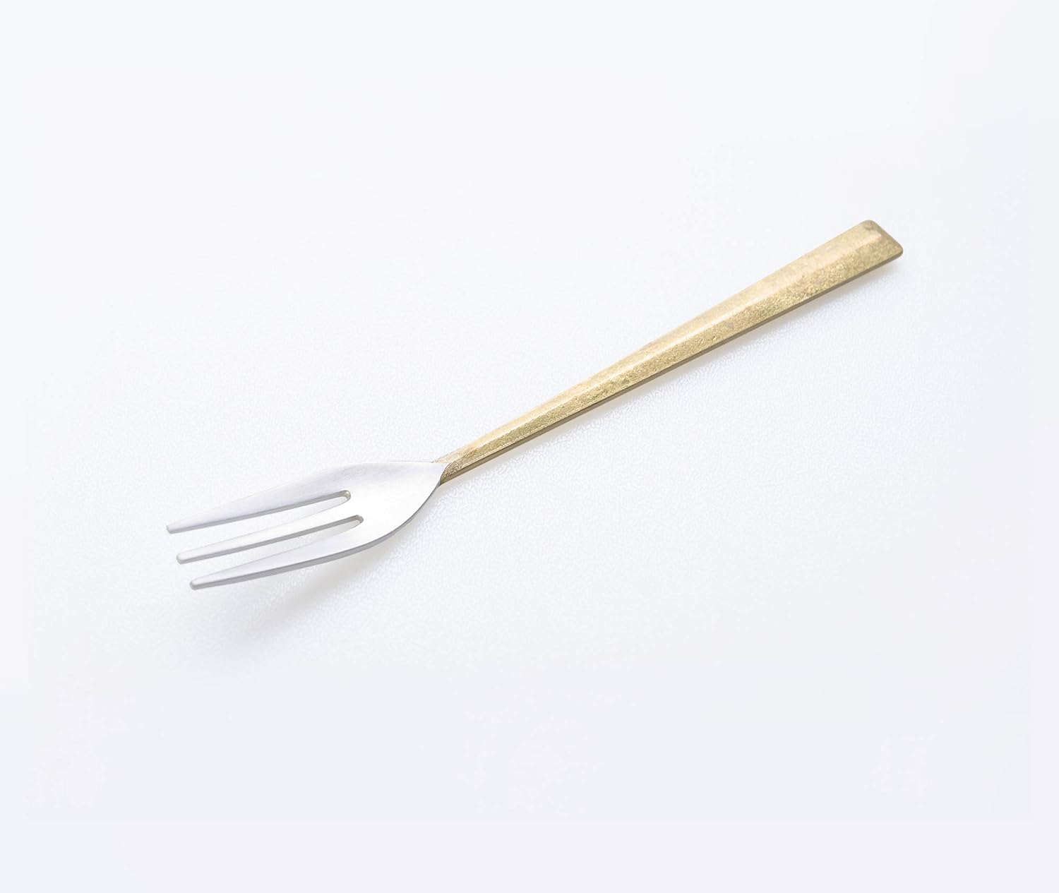 Futagami Handcrafted Brass & Silver Salad Fork with Ihada Finish