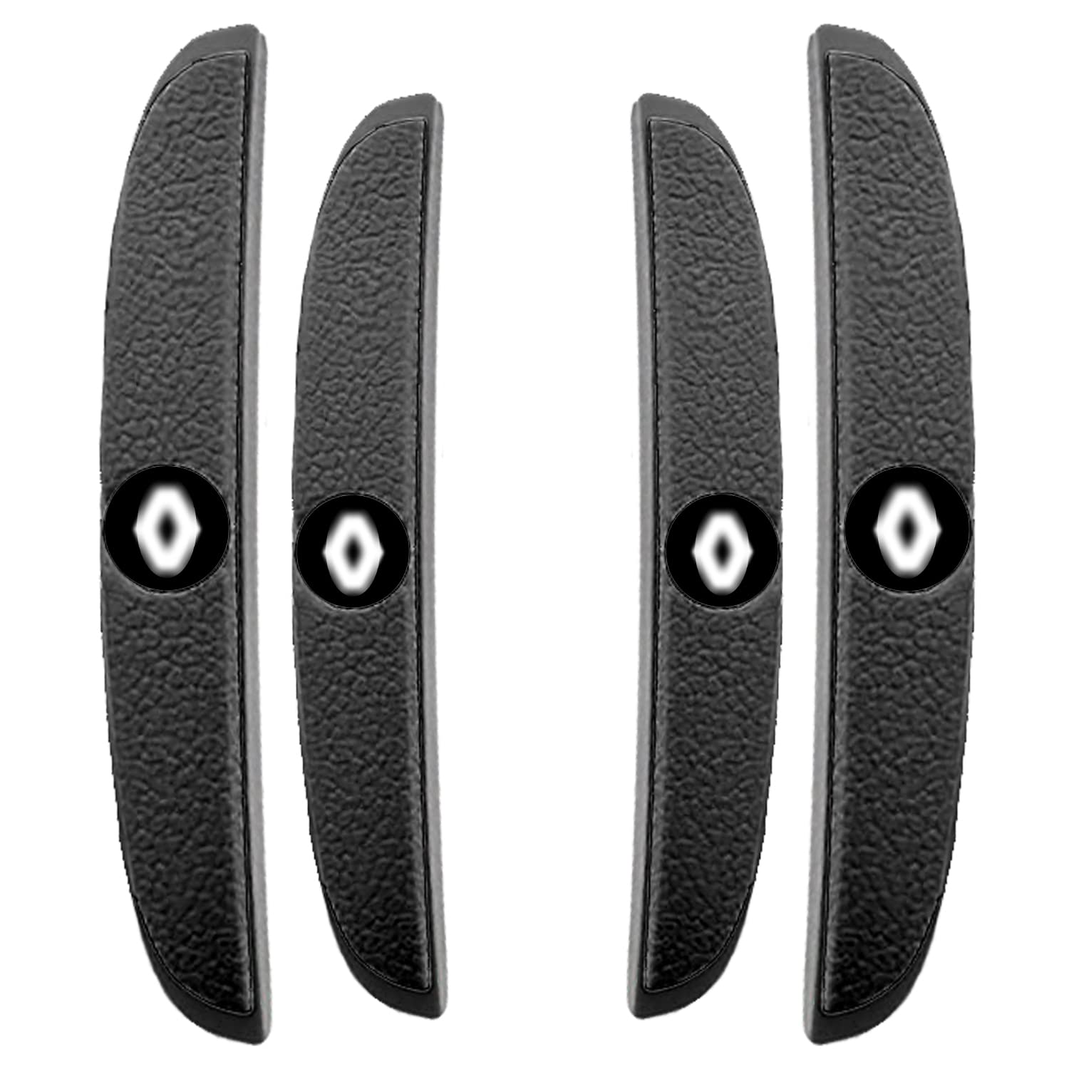 FOVANI 4 Pcs High Status Slim Door Edge Guards Bumper Collision Protector Side Edge Protection Sticker for Ren-Ault Kwid,Triber,Kiger,Duster(Black)