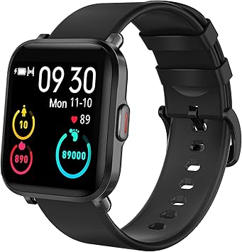 KUNGIX Smartwatch, Reloj Inteligente Mujer Hombre Niños 18 Modos Deportivos, Fitness Tracker Ultrafinos con Monitor de Sueño Caloría Pulsómetros, ...