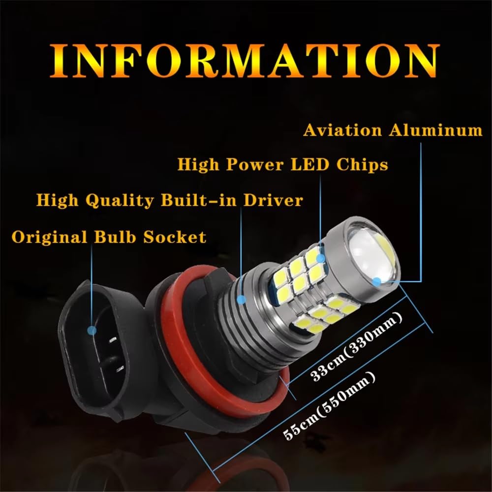 Fendinebbia Per Per Tiguan 2 MK2 2016 2017 2018 2019 2020 LED Lampada Fendinebbia Anteriore Lampadina Per Auto Fendinebbia Auto