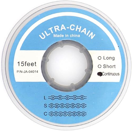 Miniatura 31 de Cadenas de potencia de goma elástica de ortodoncia dental de 15 pies largas/cerradas/cortas (largas, negras)