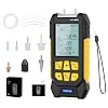 Digital Manometer PT520,Dual Port Air Gas Pressure Tester Differential with 10 Units High Accuracy Value 29 Data Stores Backlight Display,-100~200Kpa,-1000~2000mbar