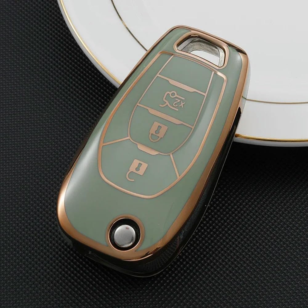 TPU Car Key Full Cover Case Shell Fob Keyring, for Chevrolet Trax Malibu Cruze Spark Sonic Camaro Volt Bolt 2014-2018