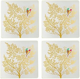 Sara Miller London for Portmeirion Chelsea Collection Square Placemats Set of 4 Light Grey